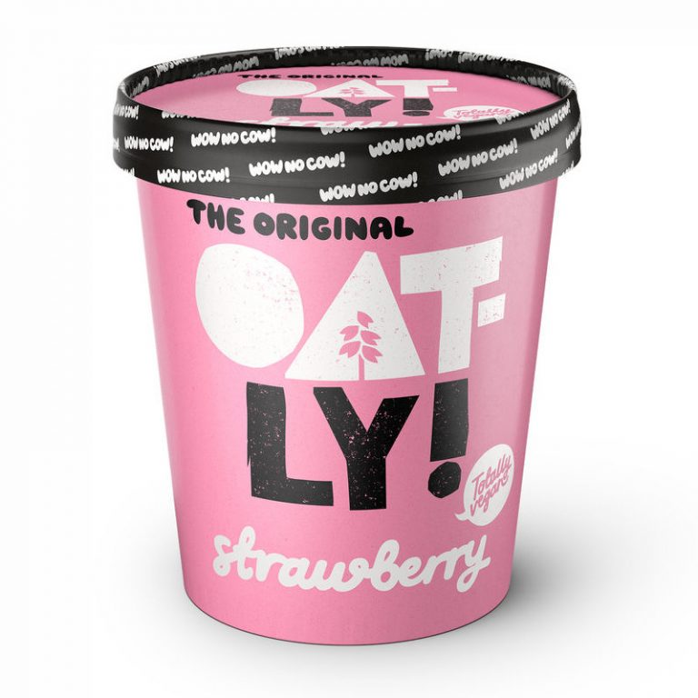 strawberry oatly ice cream